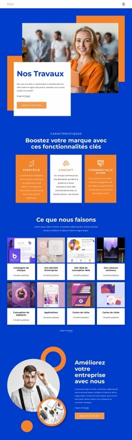 Conception Web Pour Votre Petite Entreprise - Modèle D'Une Page