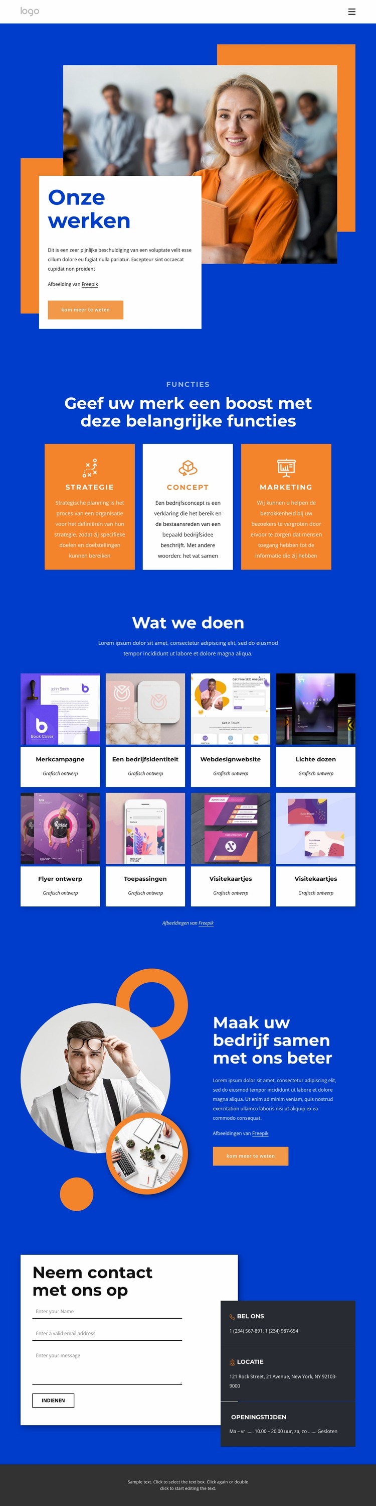 Webdesign voor uw kleine onderneming Joomla-sjabloon