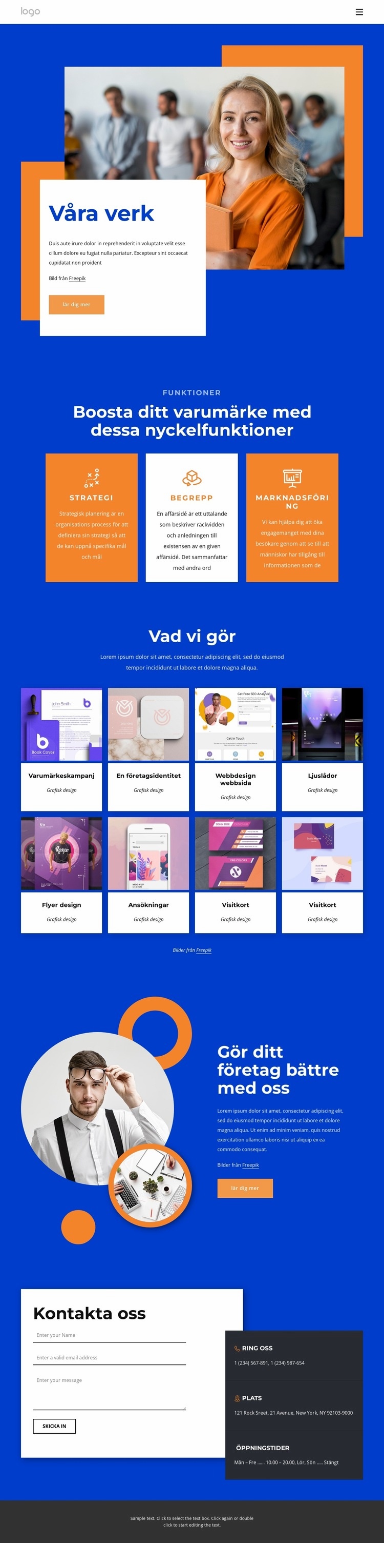 Webbdesign för ditt lilla företag CSS -mall