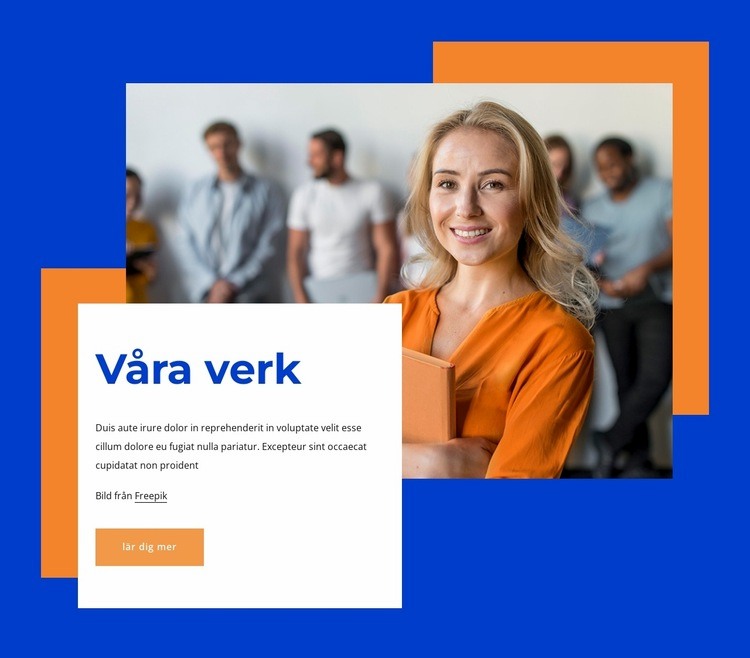 Vi skapar en skräddarsydd design för varje kund HTML-mall