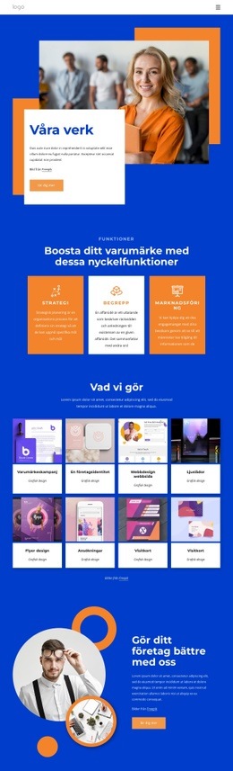 Webbdesign För Ditt Lilla Företag - Kreativ Multifunktionsmall
