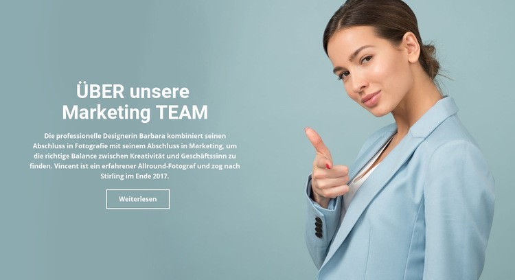 Über das Marketing-Team Joomla Vorlage