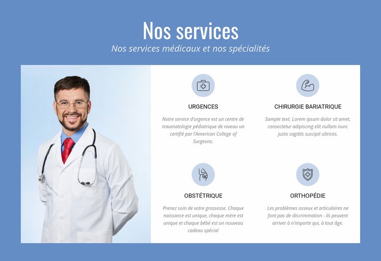 Services de thérapie complets Modèle HTML5