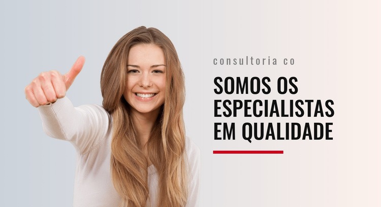 Especialistas em qualidade Modelos de construtor de sites