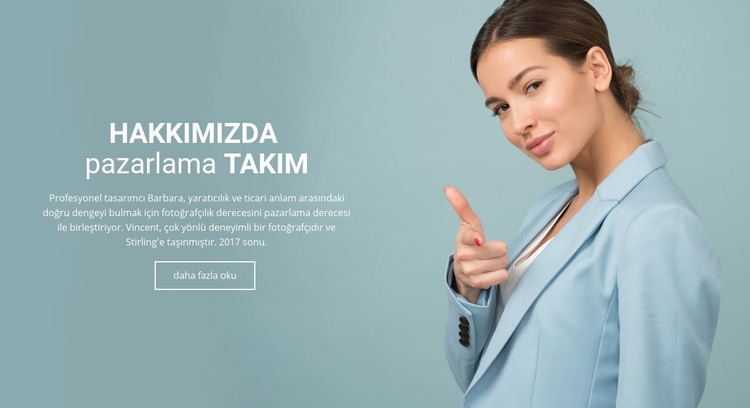 Pazarlama ekibi hakkında WordPress Teması