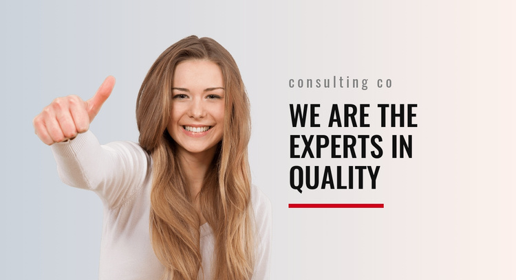 Experts in quality Landing Page