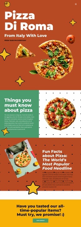 Amit A Pizzáról Tudni Kell - Website Creation HTML