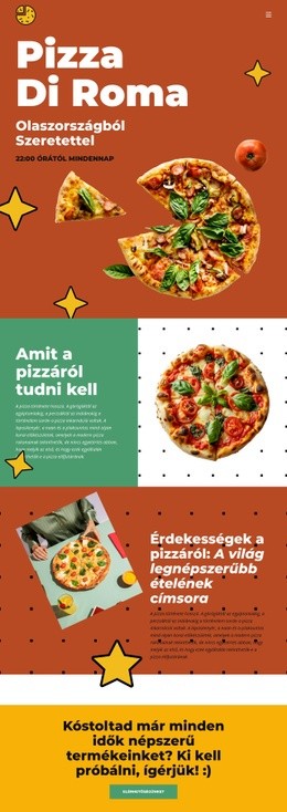 Amit A Pizzáról Tudni Kell - HTML Oldalsablon
