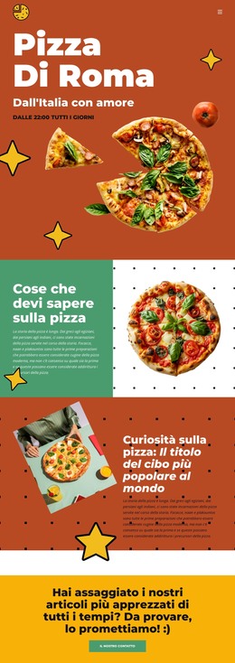Cose Che Devi Sapere Sulla Pizza - Modello Di Pagina HTML