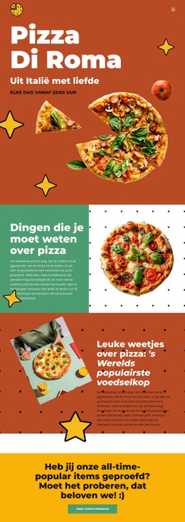 Dingen Die Je Moet Weten Over Pizza CSS-Sjabloon Gratis Downloaden