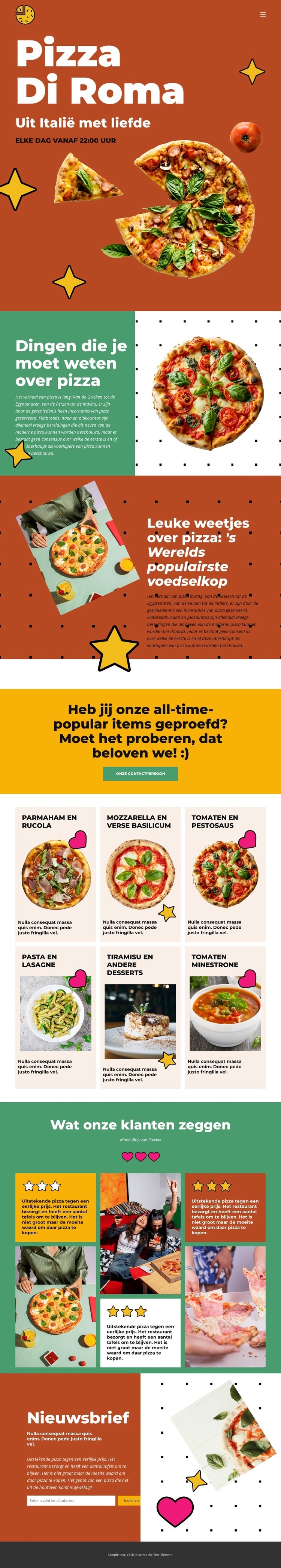 Dingen die je moet weten over pizza Sjabloon