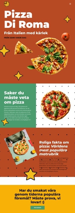 Saker Du Måste Veta Om Pizza - HTML-Sidmall
