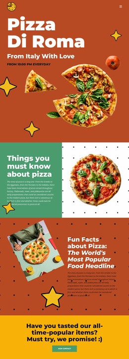Things You Must Know About Pizza - Functionality Design