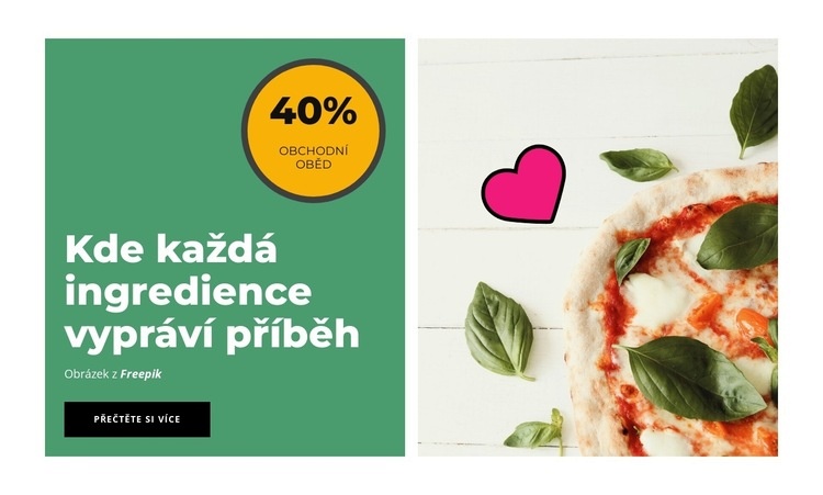Výborná pizza Webový design