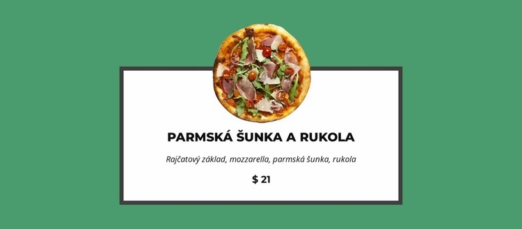 Tato pizza je tak dobrá Webový design
