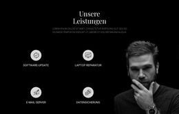 Dienstleistungen Und Dunkles Foto - Responsive Website