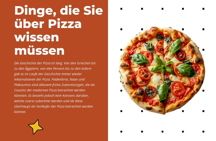 Parmaschinken und Rucola HTML-Vorlage