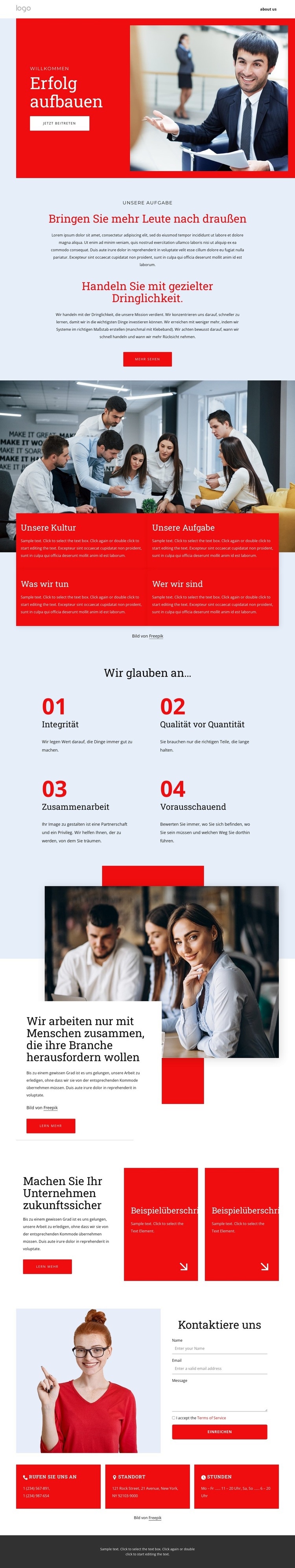 Erschließen Sie Ihr Geschäftspotenzial HTML Website Builder