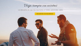 Viajar Con Amigos: Plantilla De Sitio Web Sencilla