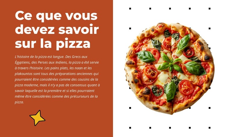 Jambon de Parme et roquette Modèle HTML