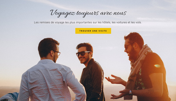 Voyager avec des amis Modèle HTML