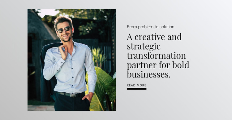 Creative and strategic transformation Homepage Design