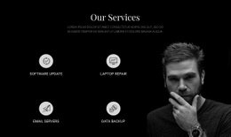 Services And Dark Photo Simple CSS Template