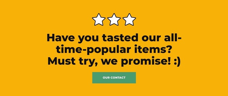 Great for take-aways HTML Template