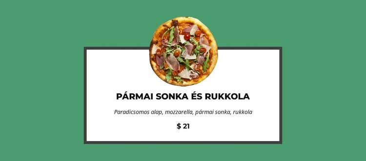 Nagyon jó ez a pizza HTML Sablon