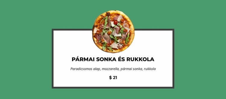 Nagyon jó ez a pizza Weboldal tervezés