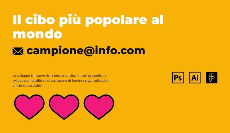 La storia della pizza Modelli di Website Builder