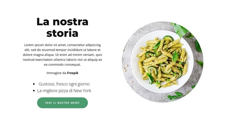 Perfetto da asporto Mockup del sito web