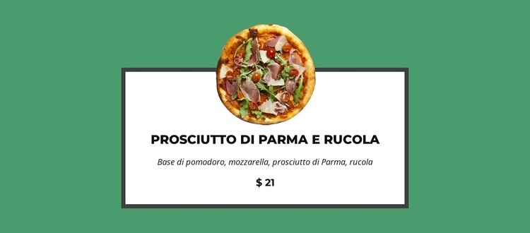 Questa pizza è così buona Mockup del sito web