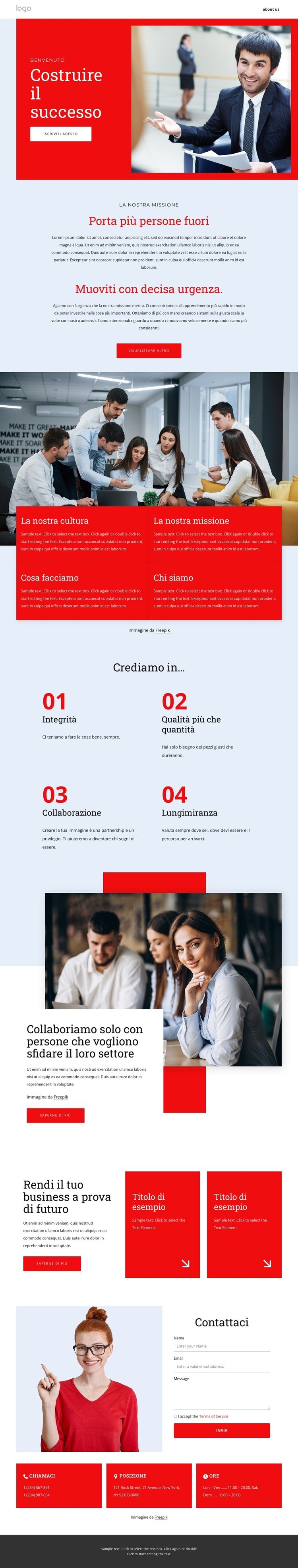 Sbloccare il potenziale del tuo business Mockup del sito web