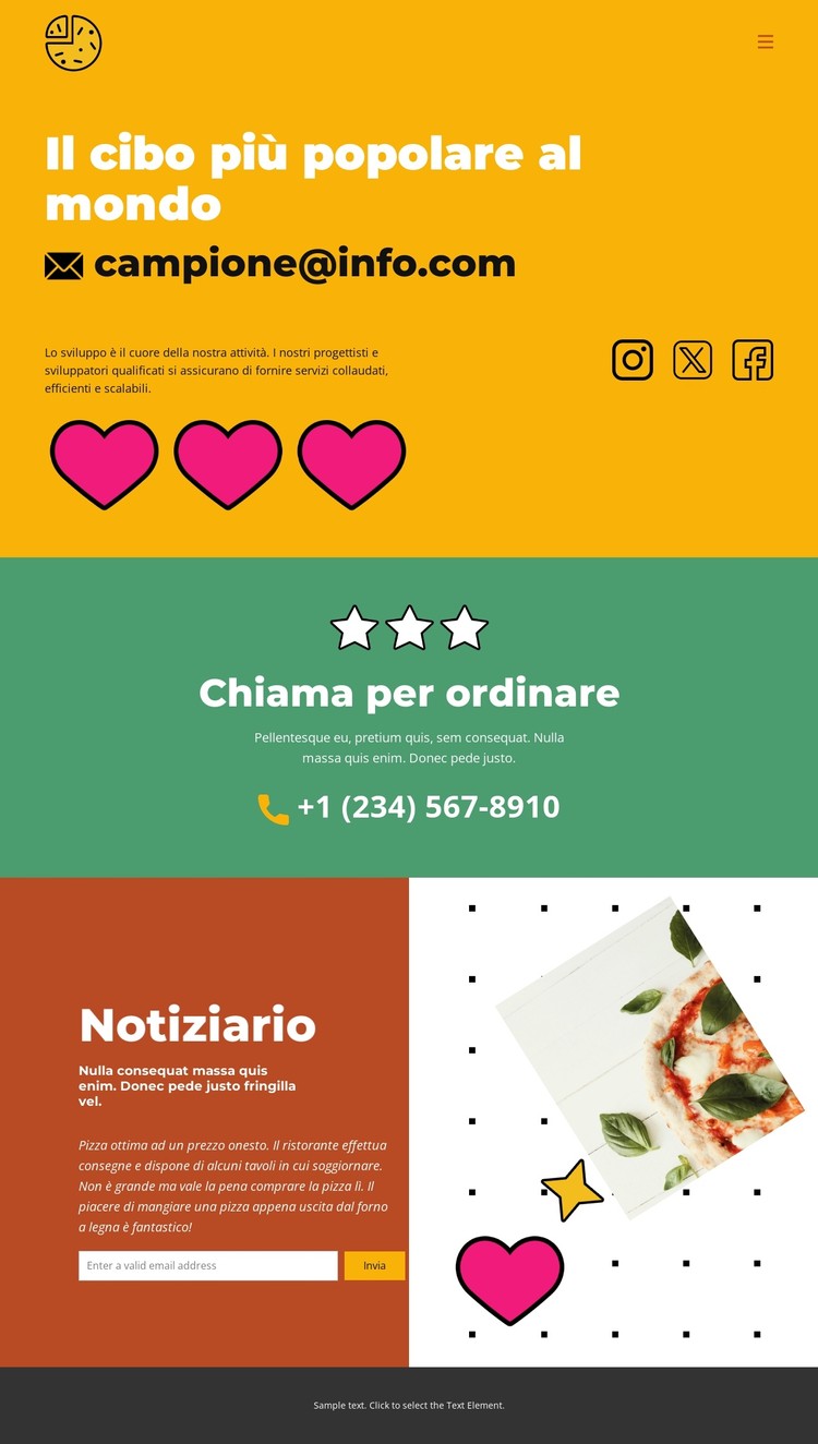 Il cibo più popolare al mondo Modello CSS