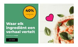 Uitstekende Pizza Schone En Minimale Sjabloon