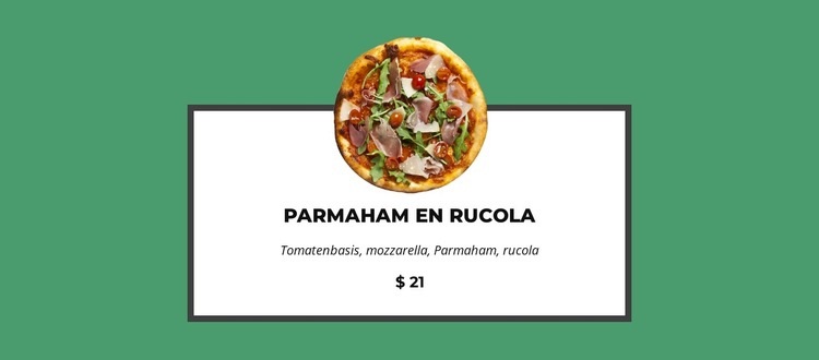 Deze pizza is zo goed Html Website Builder