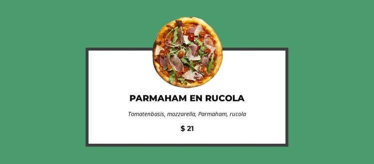 Deze pizza is zo goed Website mockup