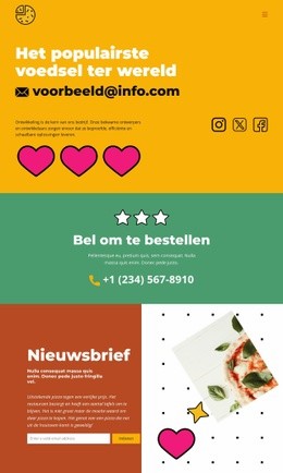 Het Populairste Voedsel Ter Wereld - Gratis Download Website-Ontwerp