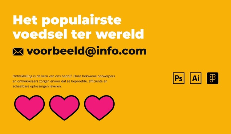 Het verhaal van pizza Website sjabloon