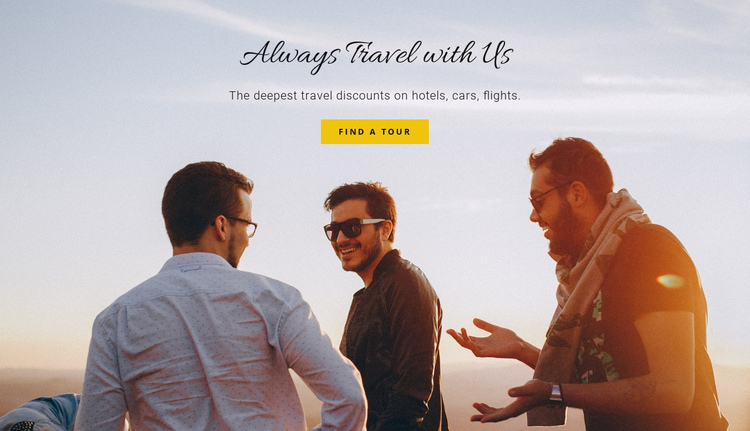 Travel with friends One Page Template