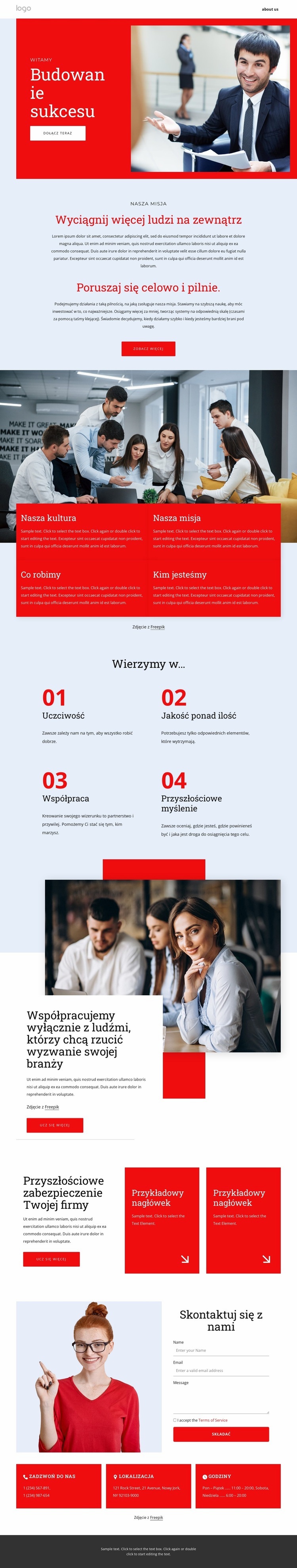 Odblokowanie potencjału biznesowego Kreator witryn internetowych HTML