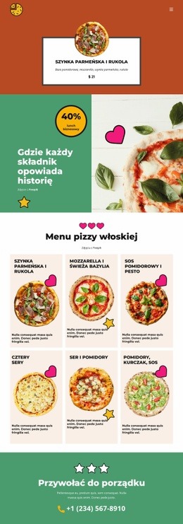 Fun Facts About Pizza Szablon Strony Html