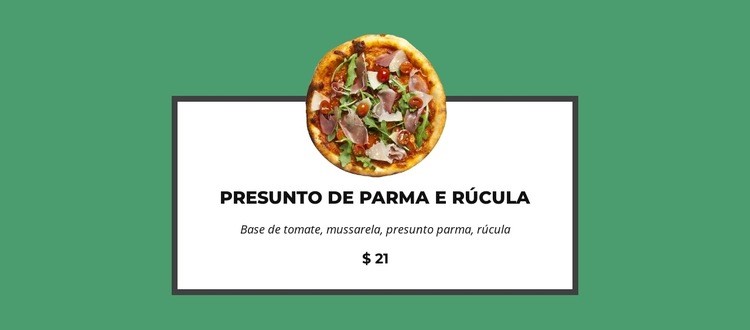 Essa pizza é tão boa Modelo HTML5