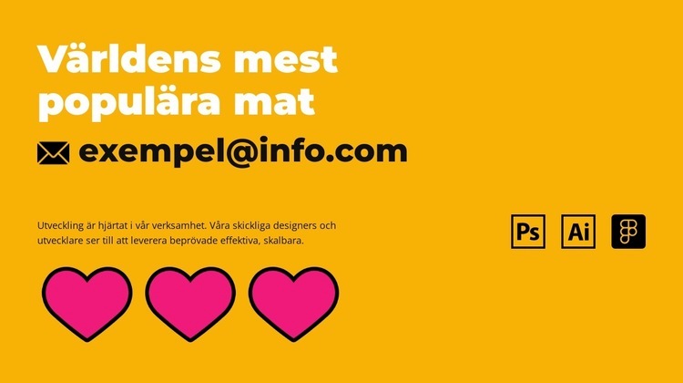 Historien om pizza HTML-mall