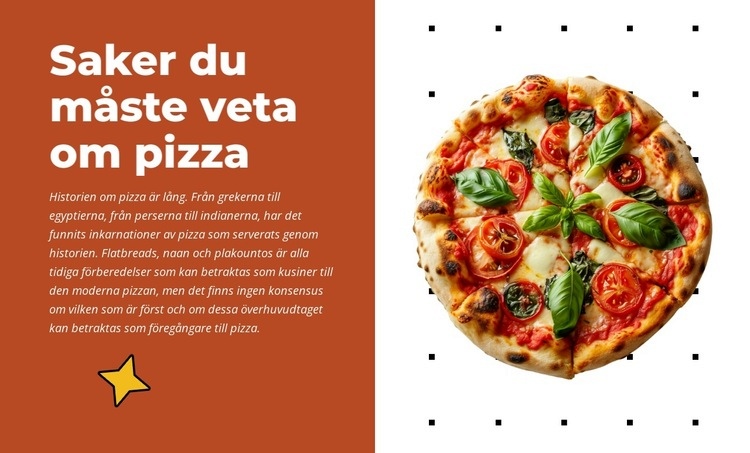 Parmaskinka och ruccola HTML-mall