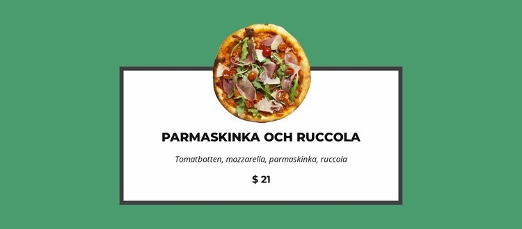 Den här pizzan är så god Webbplats mall
