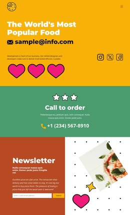 The World'S Most Popular Food - Responsive Website Templates