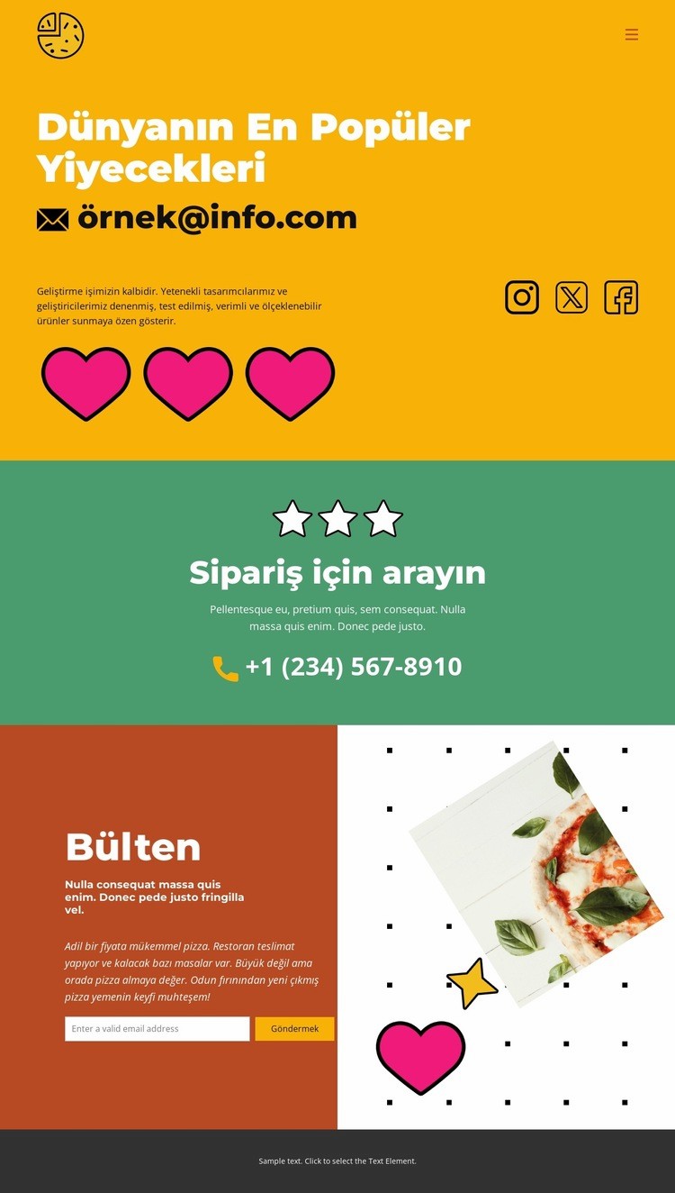 The World's Most Popular Food Html Web Sitesi Oluşturucu