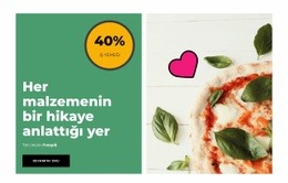 Mükemmel Pizza - HTML5 Açılış Sayfası